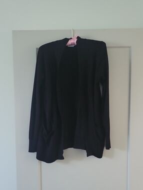 Cielo Black Open-Front Women's Cardigan